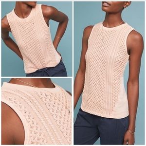 Saturday Sunday Pink Provincial Knit Sweater Tank